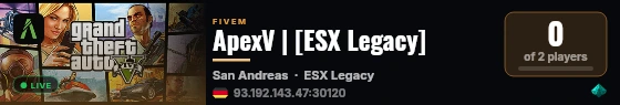 ApexV | [ESX Legacy] live status badge