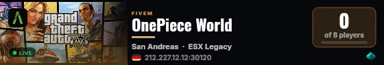 OnePiece World live status badge