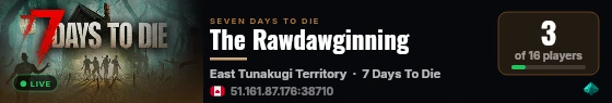 The Rawdawginning live status badge