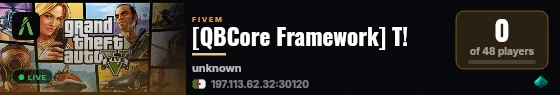 [QBCore Framework] T! live status badge