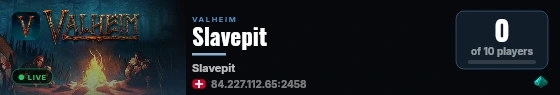 Slavepit live status badge