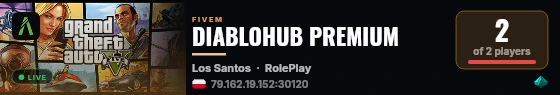 DIABLOHUB PREMIUM live status badge