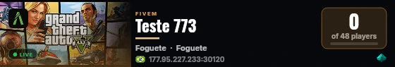 Teste 773 live status badge