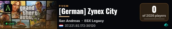 [German] Zynex City live status badge