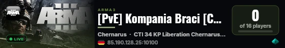 [PvE] Kompania Braci [CP][Polska] - https://discord.gg/9tVnuMC3 live status badge