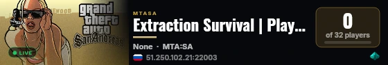 Extraction Survival | Playtest live status badge