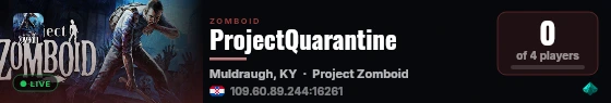 ProjectQuarantine live status badge