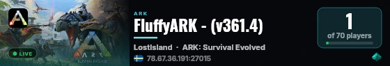 FluffyARK - (v361.4) live status badge