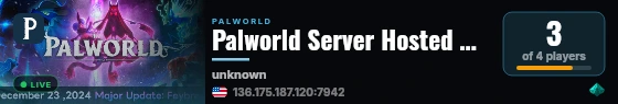 Palworld Server Hosted By Host Havoc live status badge