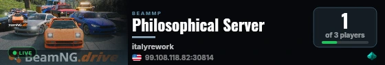Philosophical Server live status badge