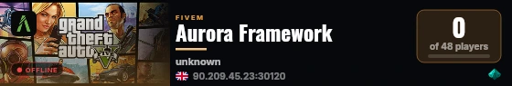 Aurora Framework live status badge