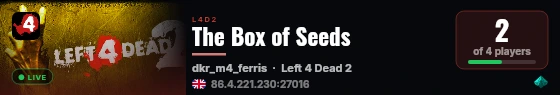 The Box of Seeds live status badge