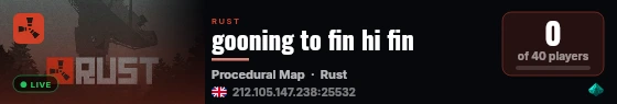 gooning to fin hi fin live status badge