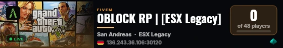 OBLOCK RP | [ESX Legacy] live status badge