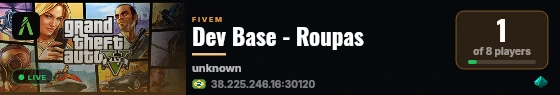 Dev Base - Roupas live status badge