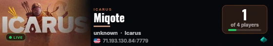 Miqote live status badge