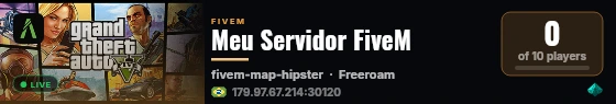 Meu Servidor FiveM live status badge