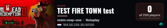 TEST FIRE TOWN test live status badge