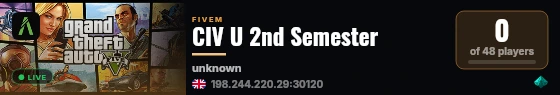 CIV U 2nd Semester live status badge
