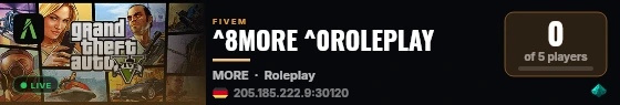 ^8MORE ^0ROLEPLAY live status badge