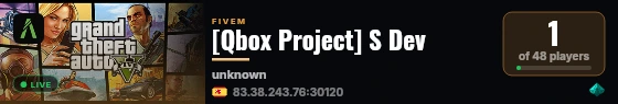 [Qbox Project] S Dev live status badge