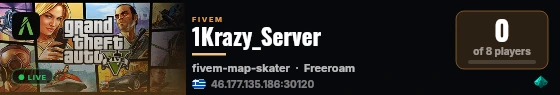 1Krazy_Server live status badge