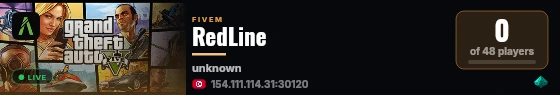 RedLine live status badge
