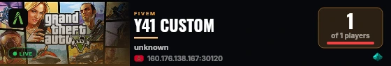 Y41 CUSTOM live status badge
