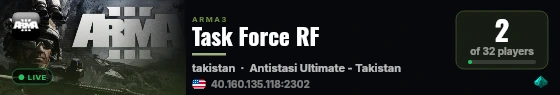 Task Force RF live status badge