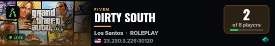 DIRTY SOUTH live status badge