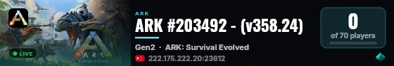 ARK #203492 - (v358.24) live status badge