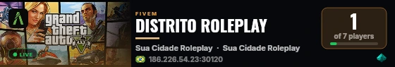 DISTRITO ROLEPLAY live status badge