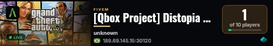 [Qbox Project] Distopia Dev live status badge