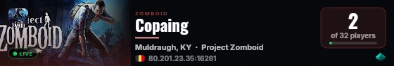 Copaing live status badge