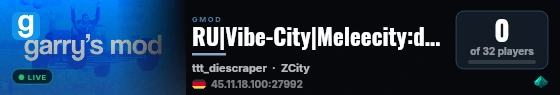RU|Vibe-City|Meleecity:delicacy live status badge