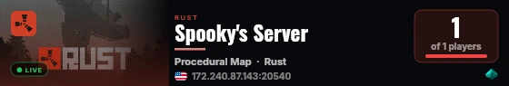 Spooky's Server live status badge