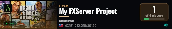My FXServer Project live status badge