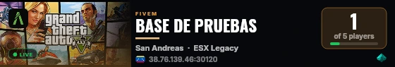 BASE DE PRUEBAS live status badge