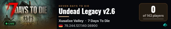 Undead Legacy v2.6 live status badge