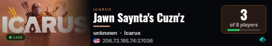 Jawn Saynta's Cuzn'z live status badge
