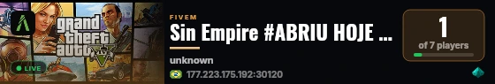 Sin Empire #ABRIU HOJE 27-03 live status badge