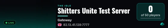 Shitters Unite Test Server live status badge