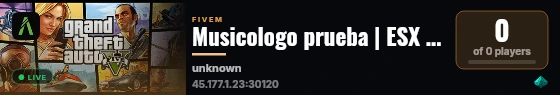 Musicologo prueba | ESX Legacy Server live status badge