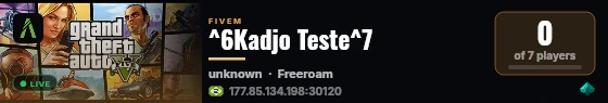 ^6Kadjo Teste^7 live status badge
