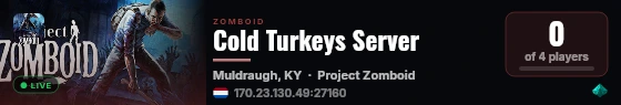 Cold Turkeys Server live status badge