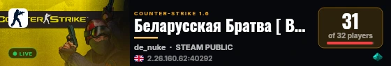 Беларусская Братва [ ВСЕМ V I P ] DUST live status badge
