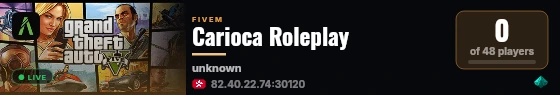 Carioca Roleplay live status badge