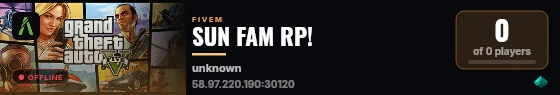 SUN FAM RP! live status badge
