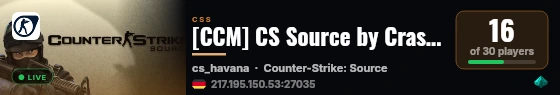 [CCM] CS Source by Crash Crew Minden live status badge