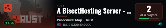 A BisectHosting Server - 8dcf6397 live status badge